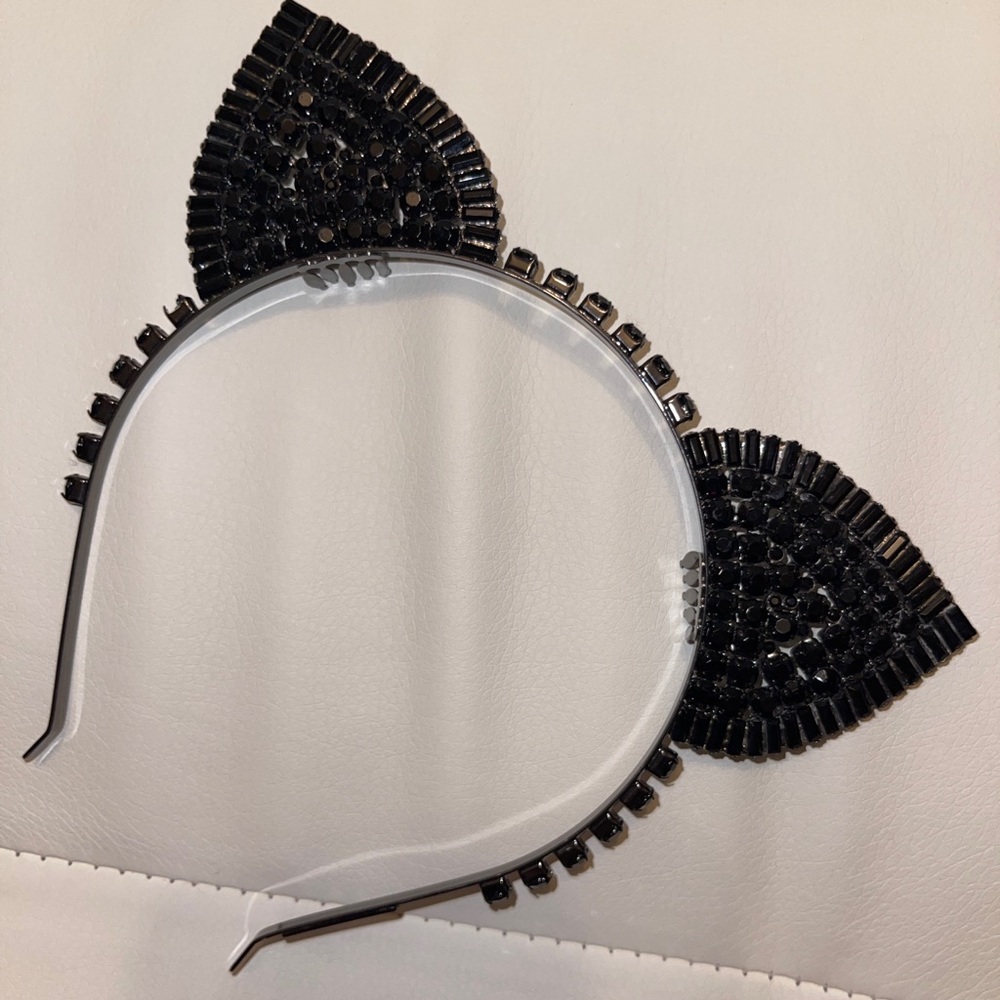 Bcbg car ears BCBGMAXAZRIA Halloween Rare Cat headband Rhinestone Halloween